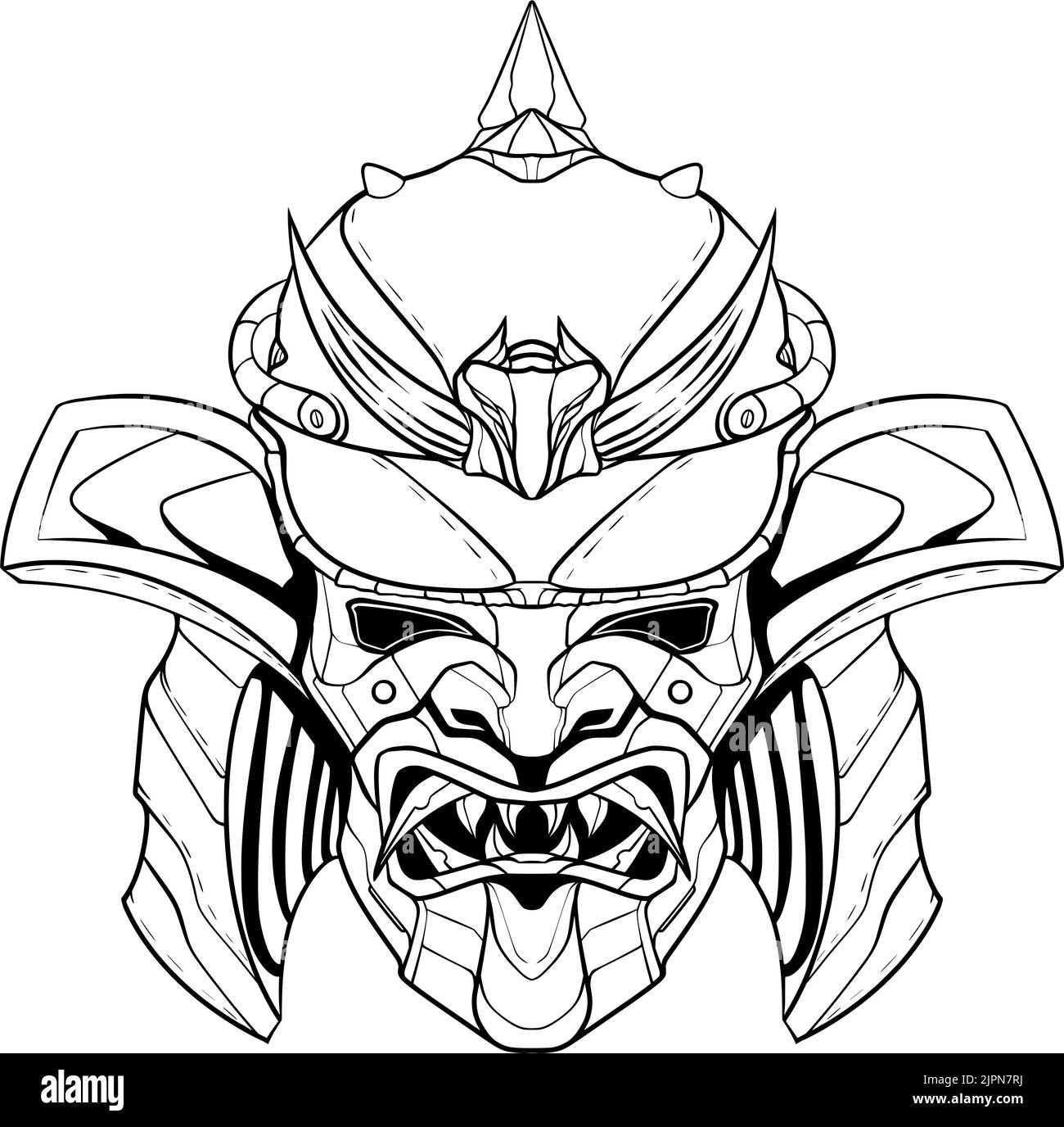 Japanese samurai warrior drawing sword black and white stock photos images