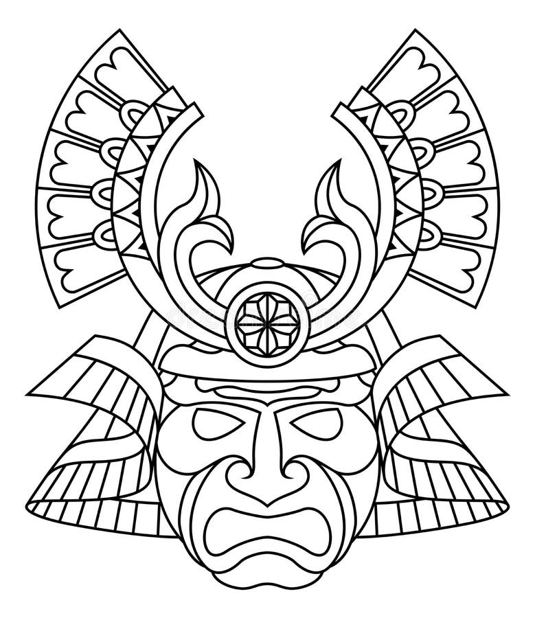 Samurai ronin mask drawing stock illustrations â samurai ronin mask drawing stock illustrations vectors clipart