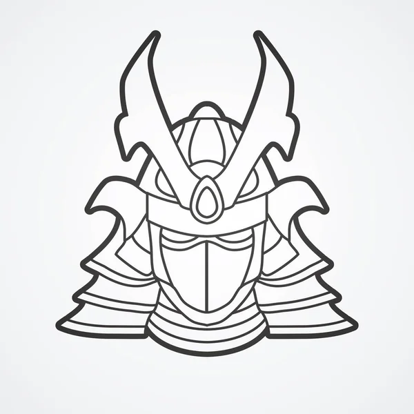 Samurai warrior mask stock vector by sila