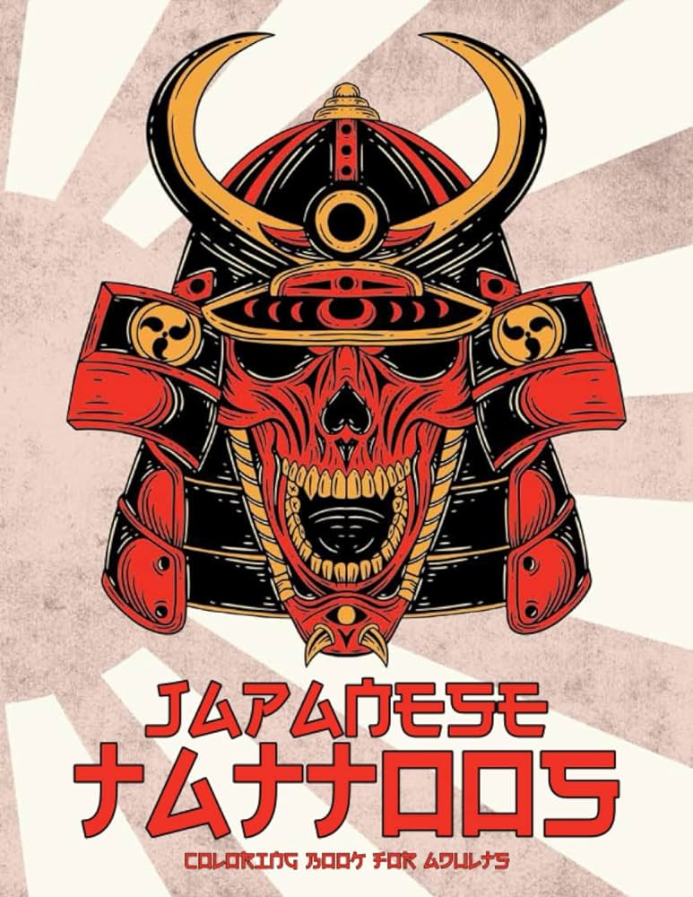 Japanese tattoos coloring book for adults amazing tattoo japanese samurai warrior oni skulls and geishas designs for dopamine and digital detox tattoo coloring book series publications zamil hussain books