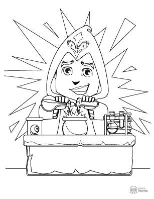 Cartoon coloring book free printable pages pdf by