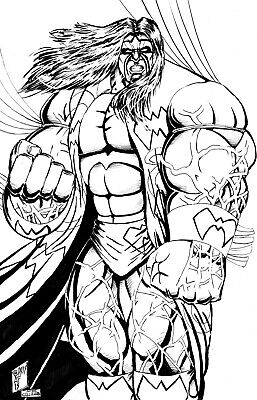 Ultimate warrior wrestlemania xii original art