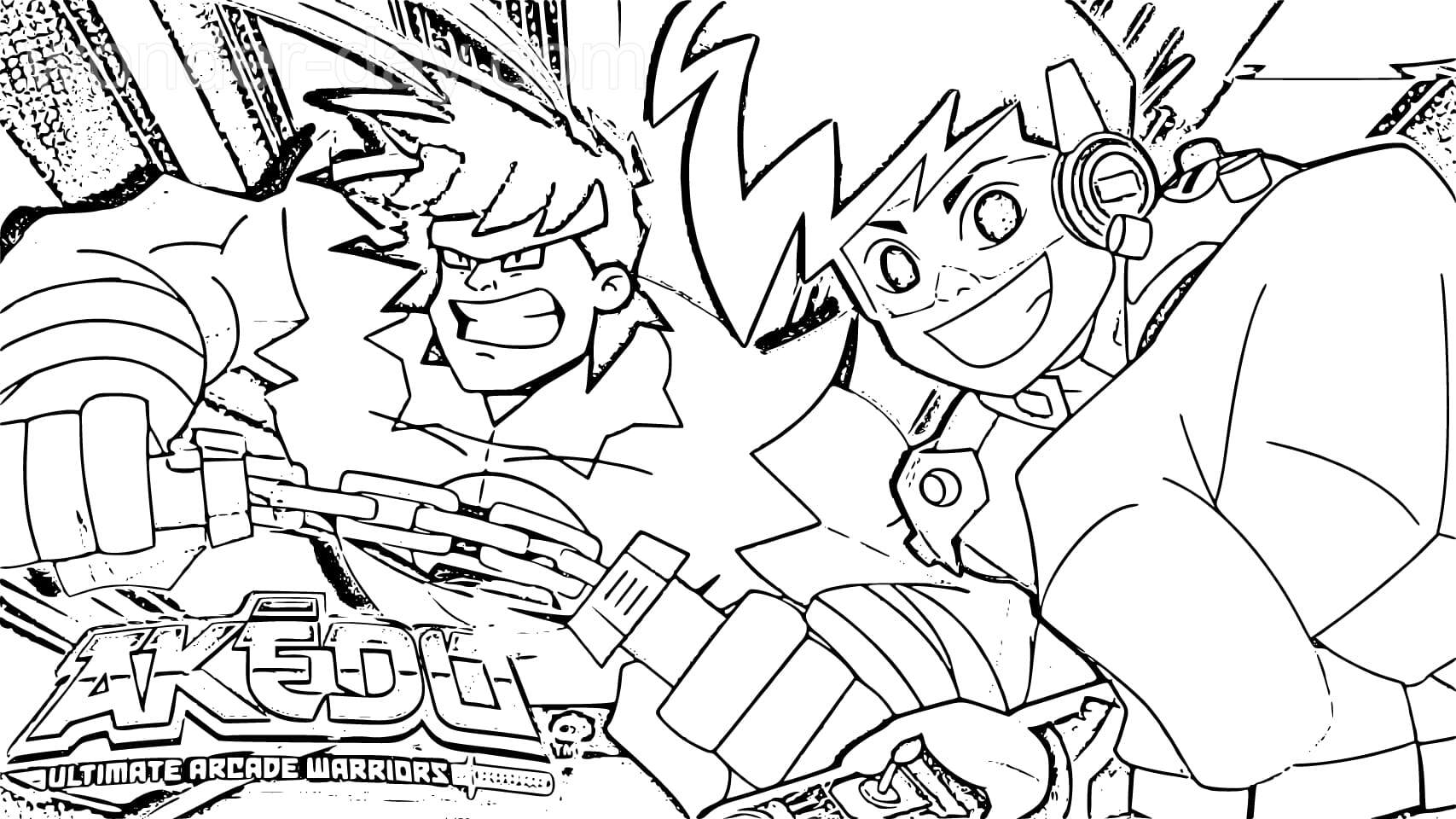 Akedo coloring pages wonder day â coloring pages for children and adults