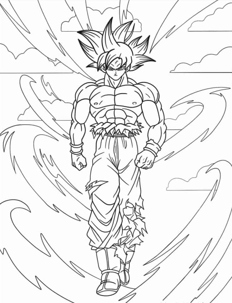 Goku ultra instinct coloring pages