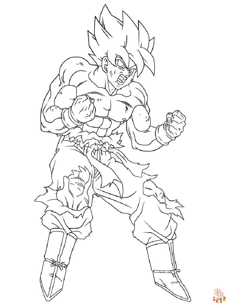 Free printable goku coloring pages by