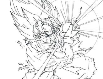 Free printable goku coloring pages