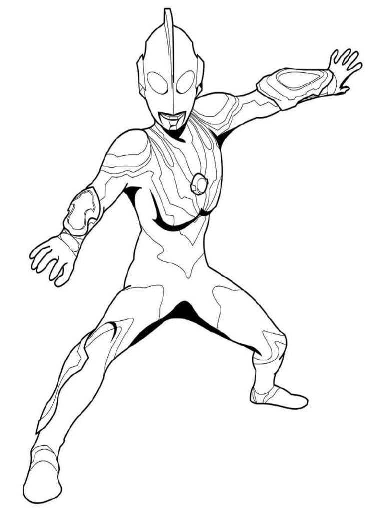 Cool ultraman coloring page pdf