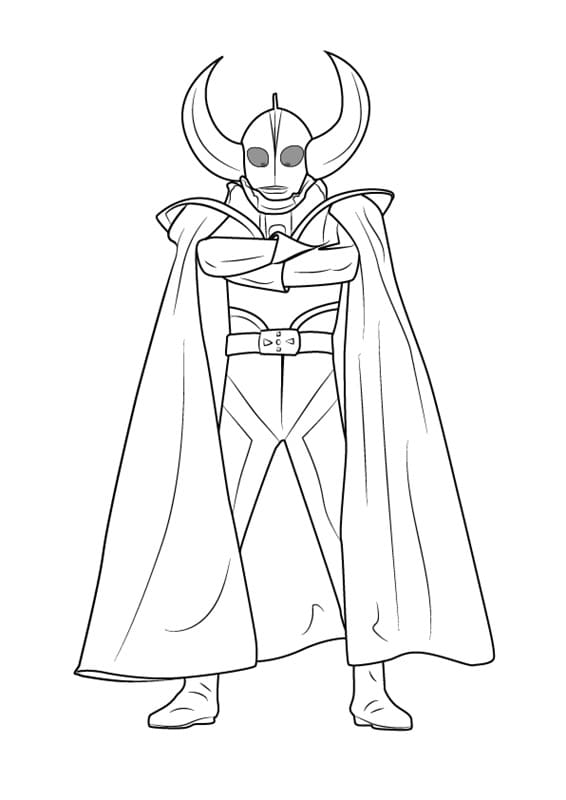 Free drawing of ultraman coloring page