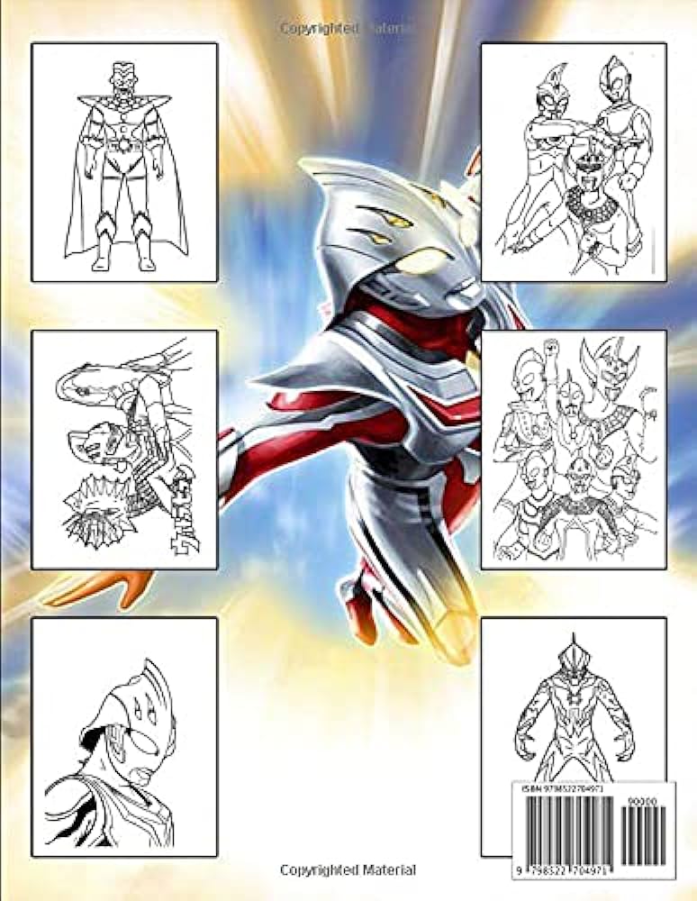 Ultraman coloring book unofficial ultraman coloring book for kids and adults with high