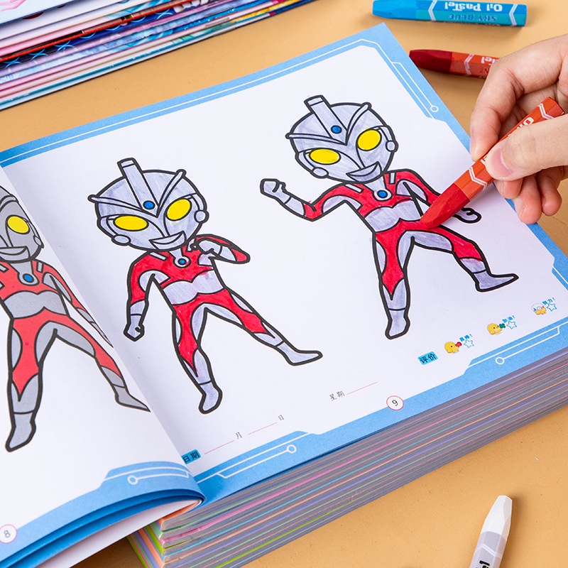 Children ultraman coloring book baby drawing graffiti pages malaysia