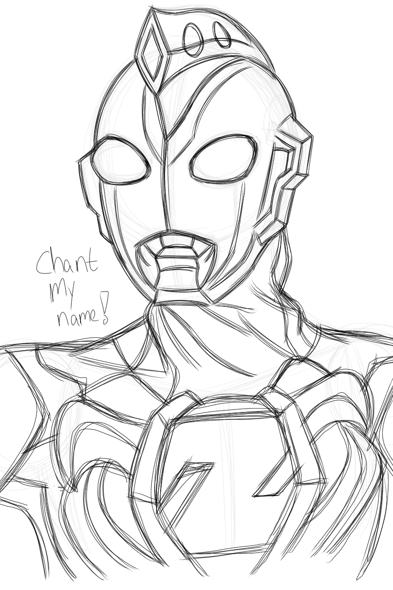 Sketched a ultraman z rultraman