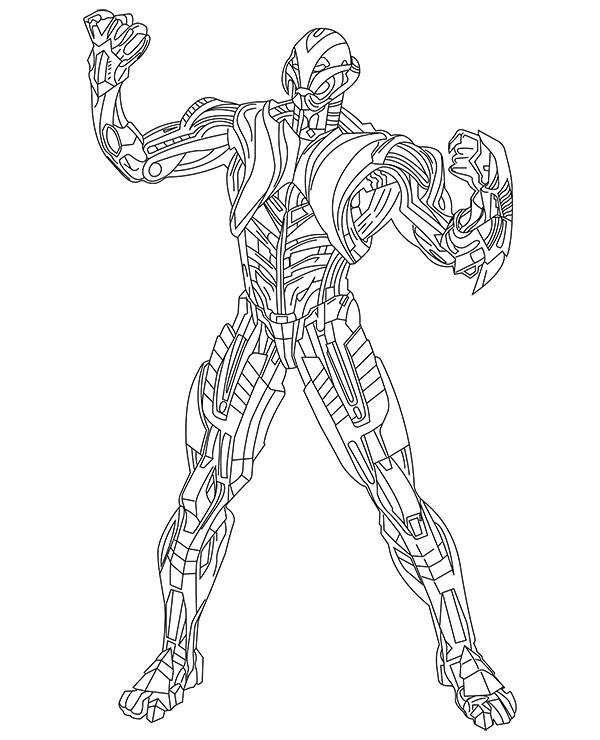 Ultron coloring page avengers to print