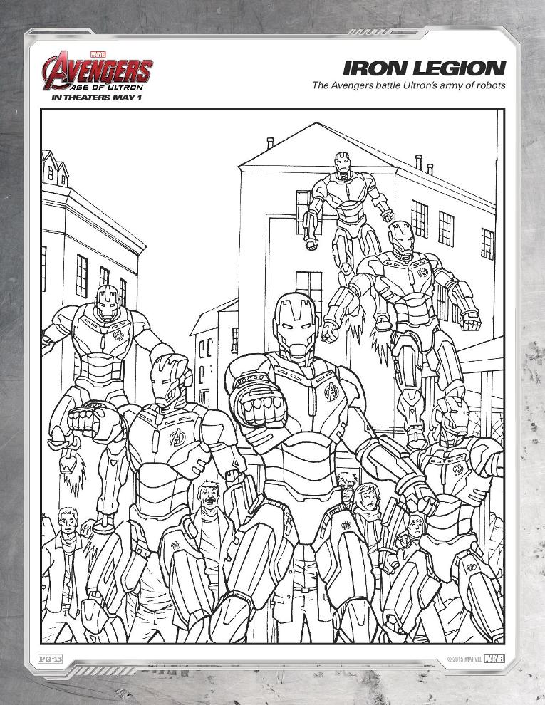 Avengers age of ultron coloring sheets