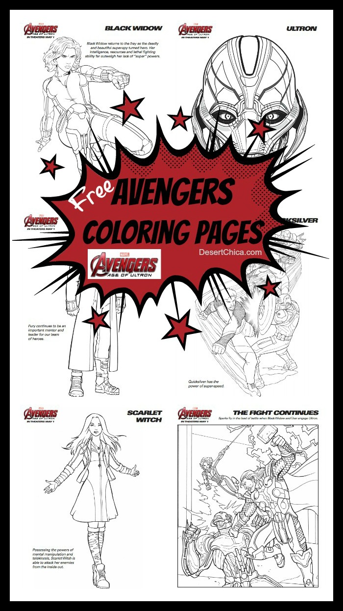 Free avengers age of ultron coloring pages