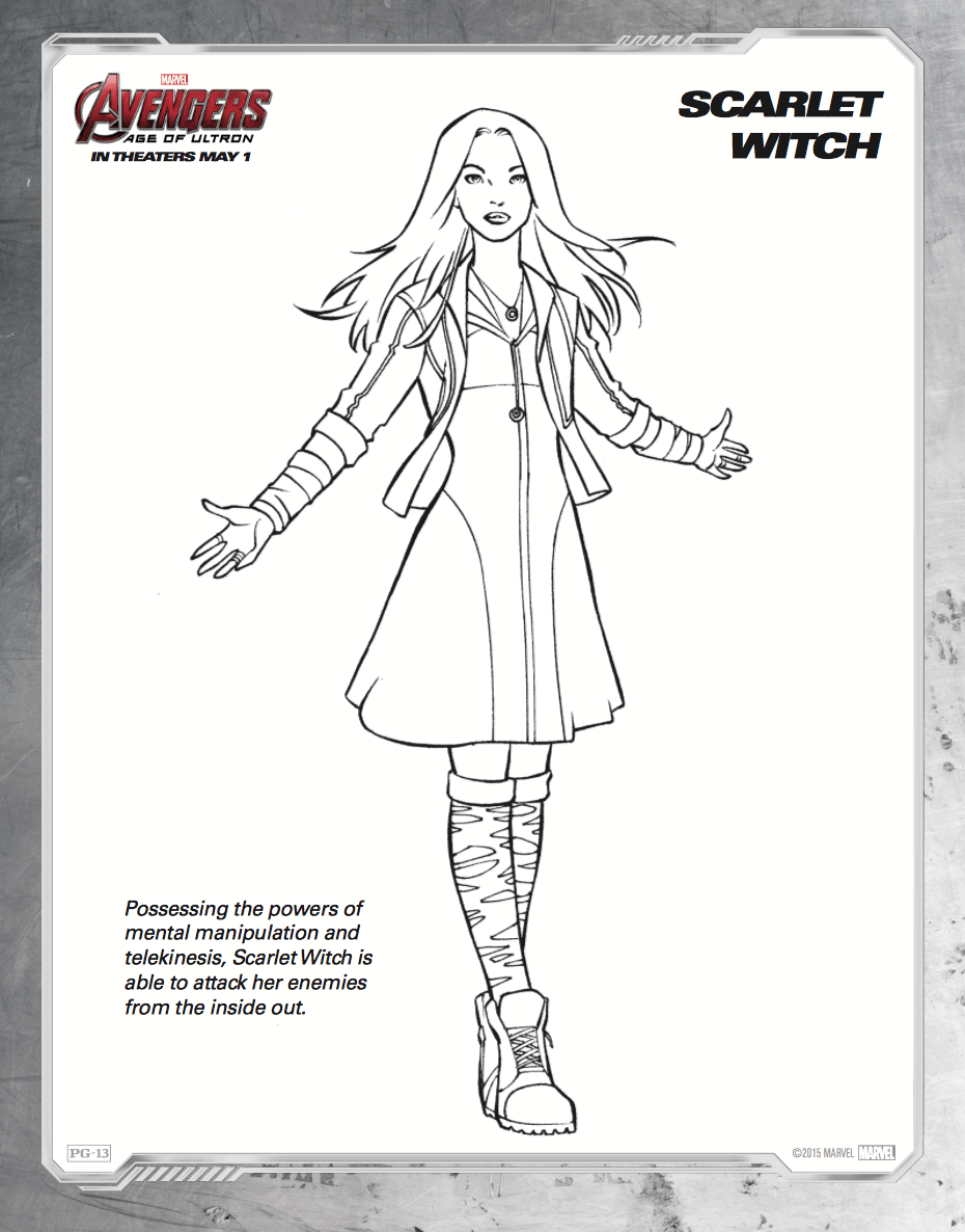 Free printable avengers age of ultron coloring sheets