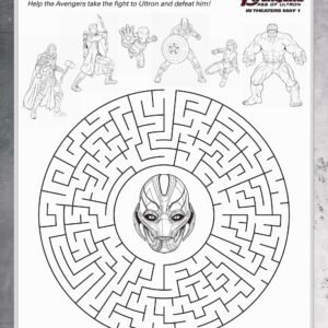 Ultron coloring page printable for free download