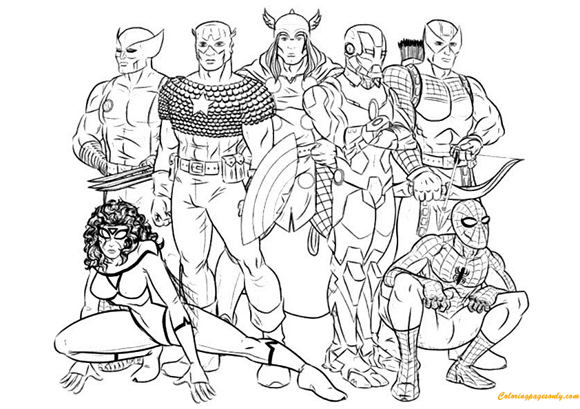 Avengers age of ultron coloring page