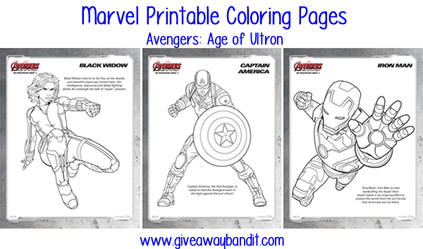 Marvel printable coloring pages avengers age of ultron