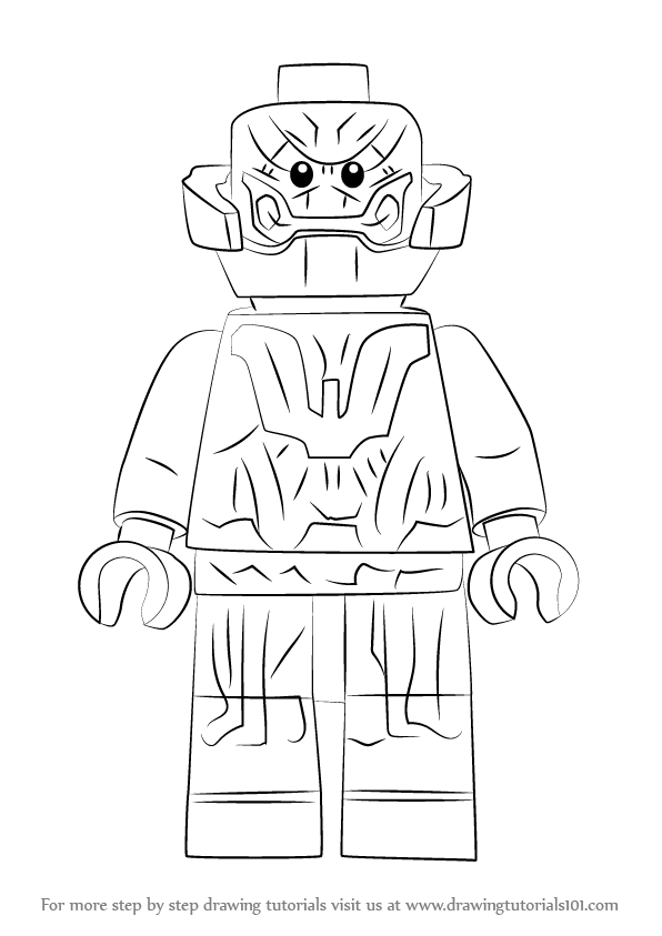 How to draw lego ultron lego step by step