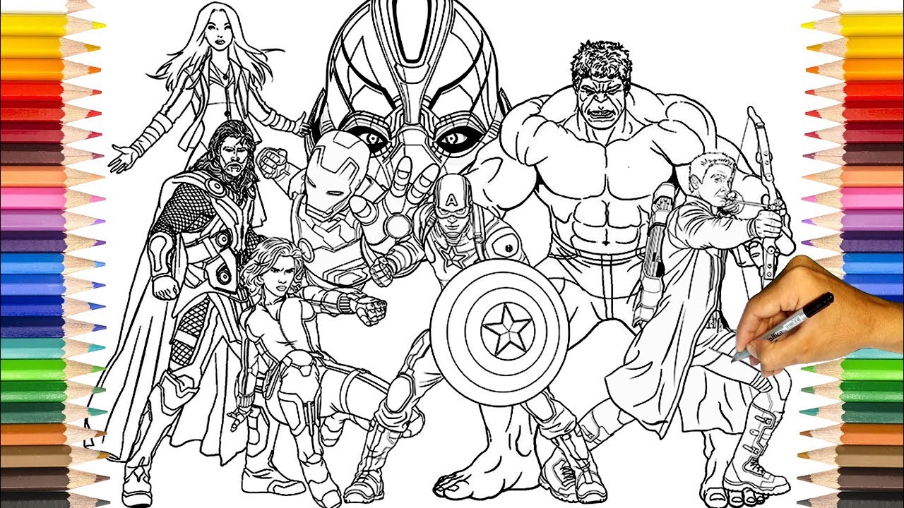 The avengers age of ultron tea the avengers coloring pages sailany coloring kids