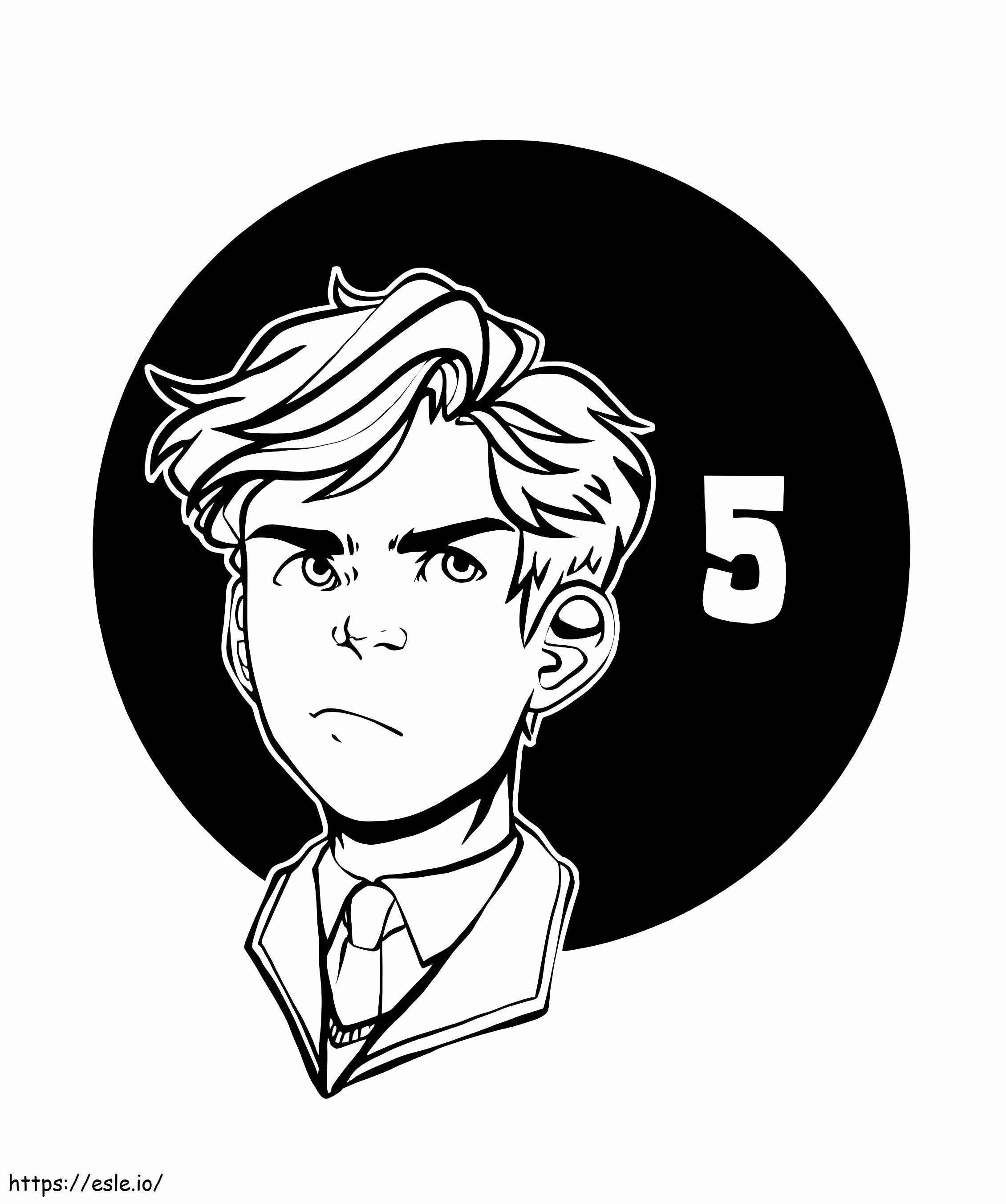 Number from the umbrella academy coloring page