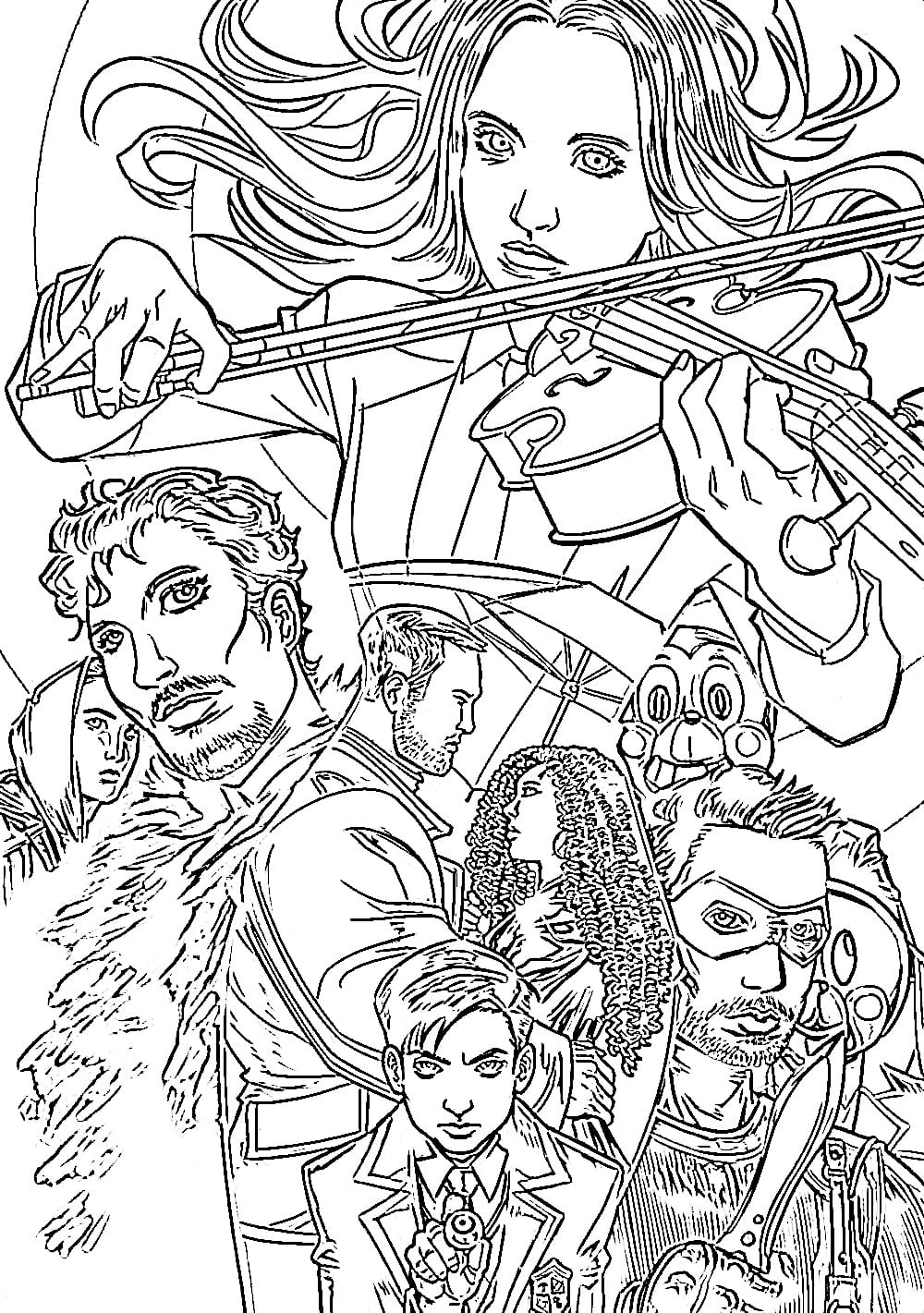 The umbrella academy coloring pages new images free printable