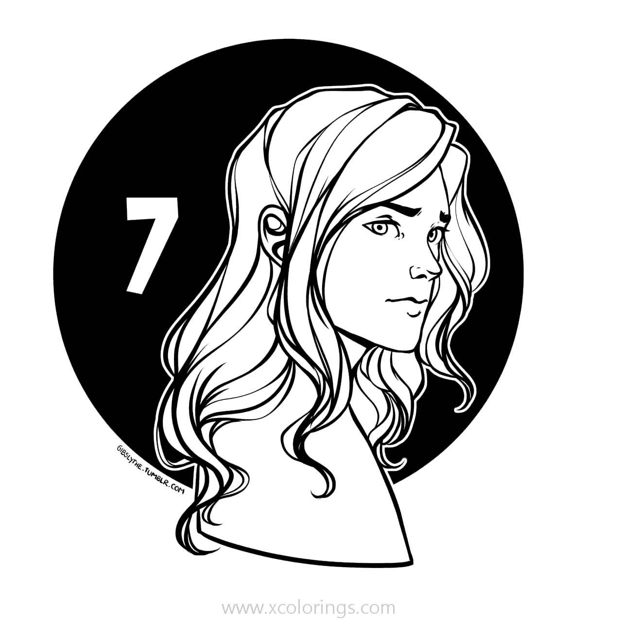 Umbrella academy coloring pages number seven umbrella art umbrella academy