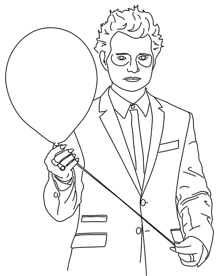 Ed sheeran image coloring page