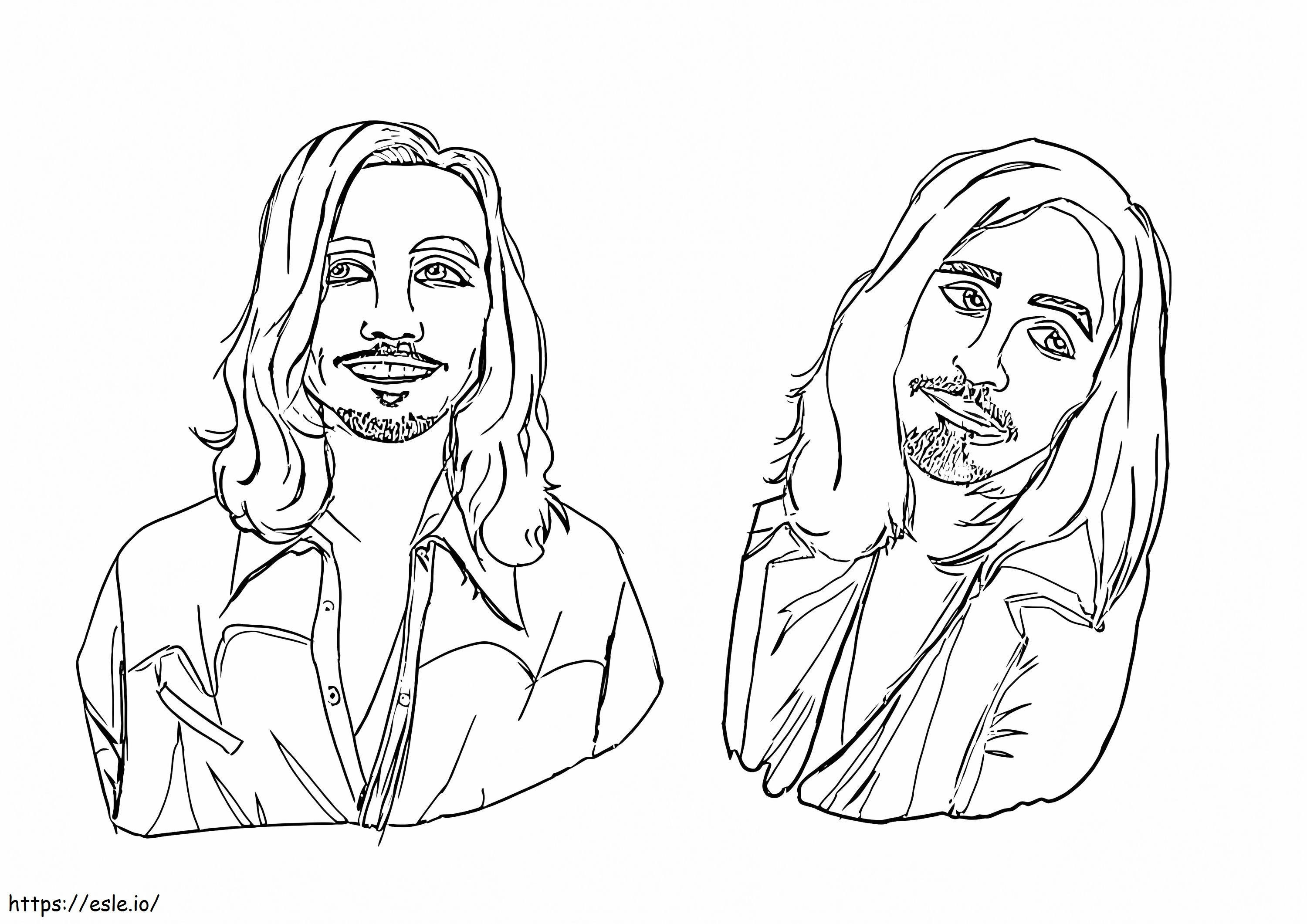Umbrella academy characters coloring page