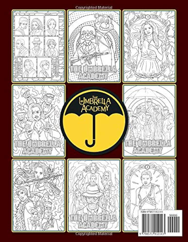 The umbrella academy coloring book the umbrella academy coloring books for adults and kids awesome collections kafu fukuma libri