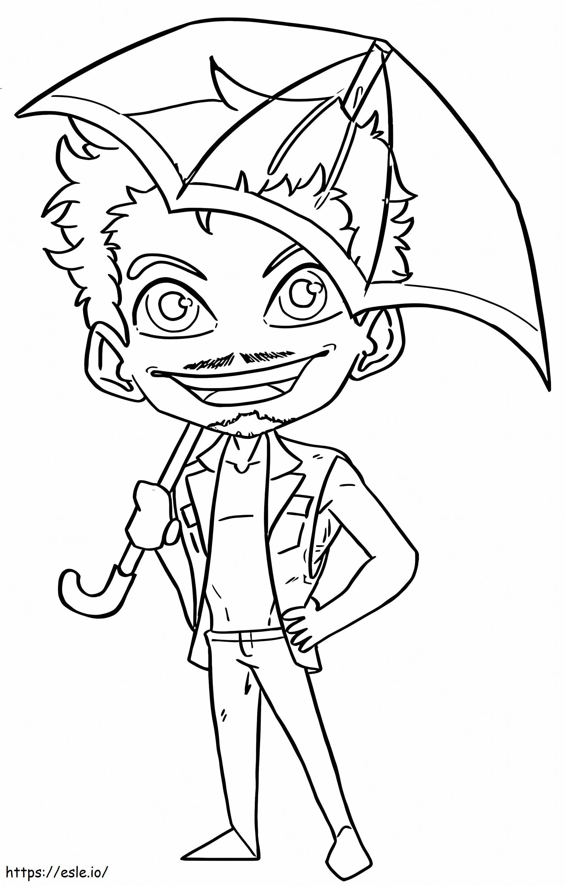 Klaus umbrella academy coloring page