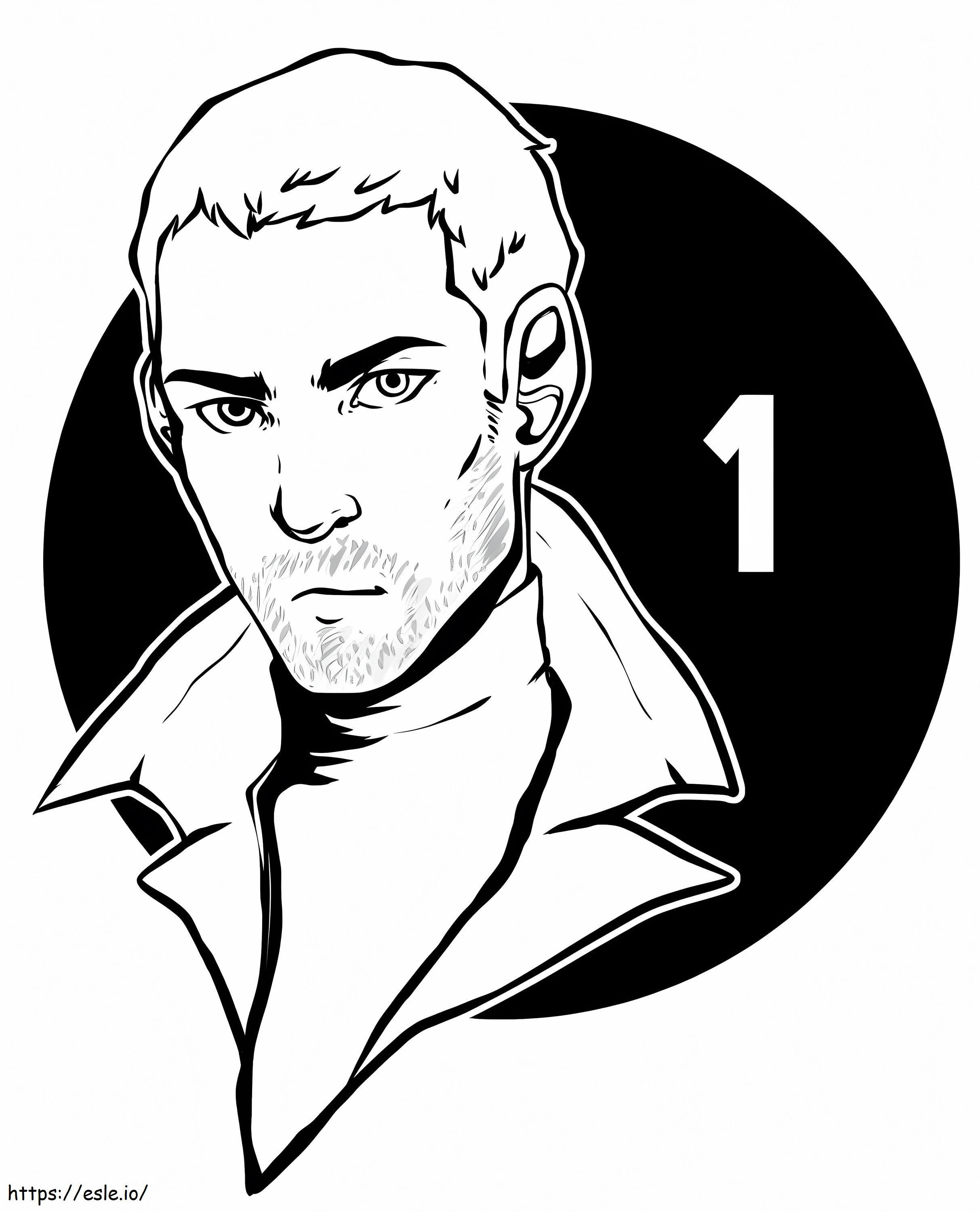 Number one from umbrella academy coloring page