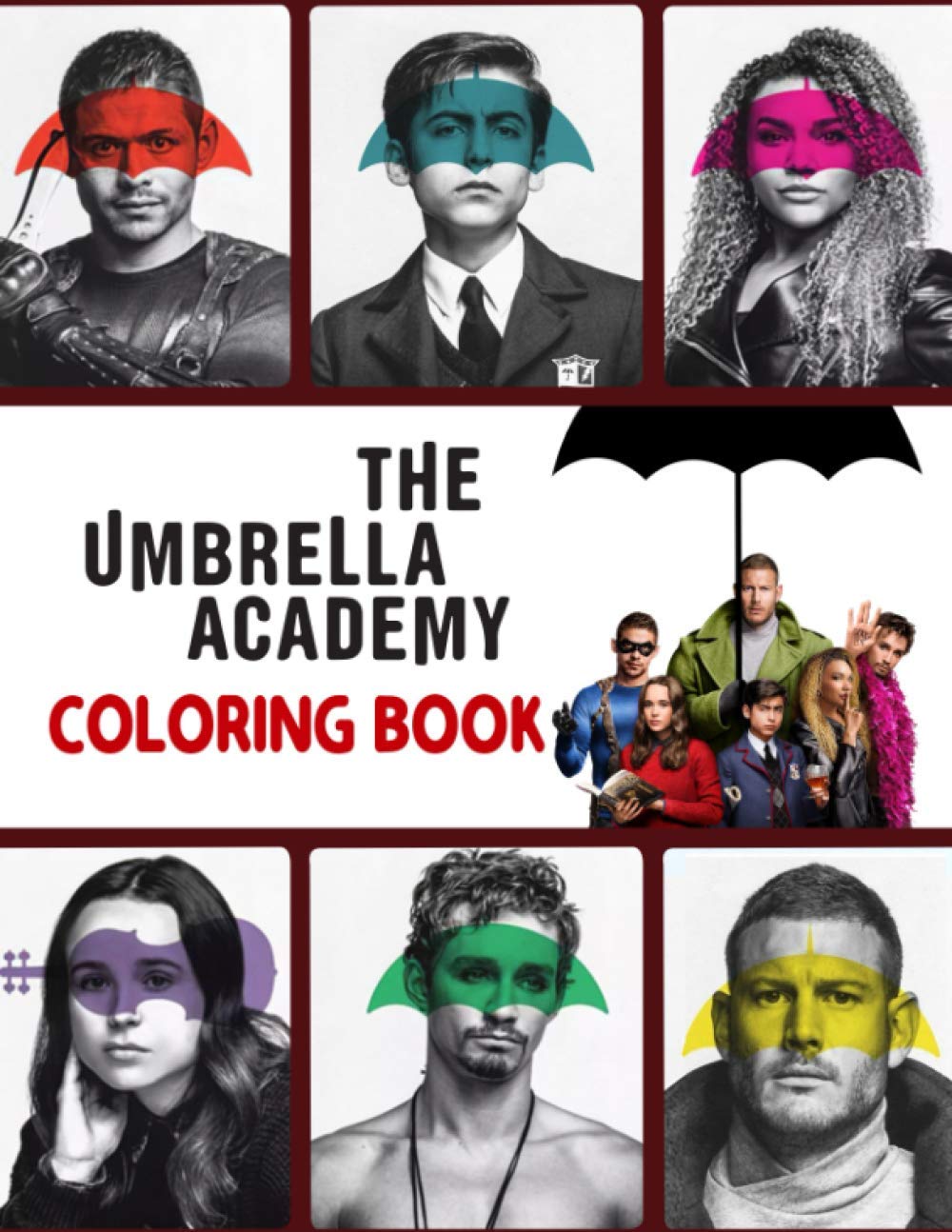 The umbrella academy coloring book an epic coloring book for relaxation and boosting creativity with images of the umbrella academy by jeannine gillet