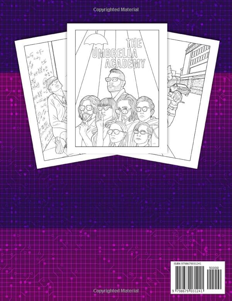 The umbrella academy coloring book an amazing coloring book for adults to relax and relieve stress with bunch of flawless images balwin mina books