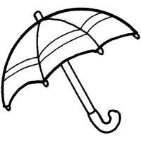 Open umbrella coloring pages