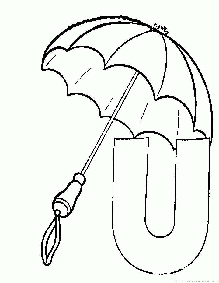 Umbrella coloring pages