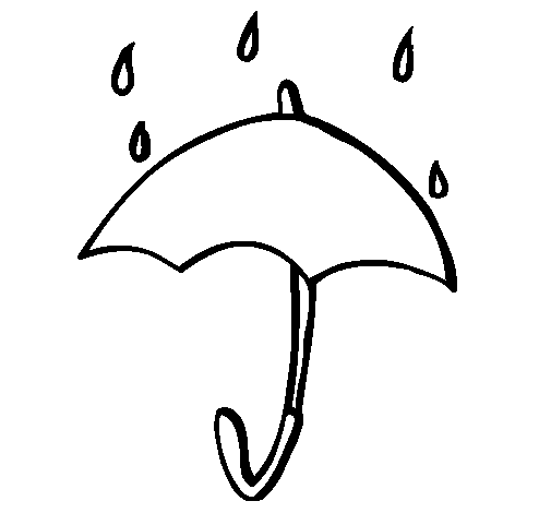 Umbrella coloring page