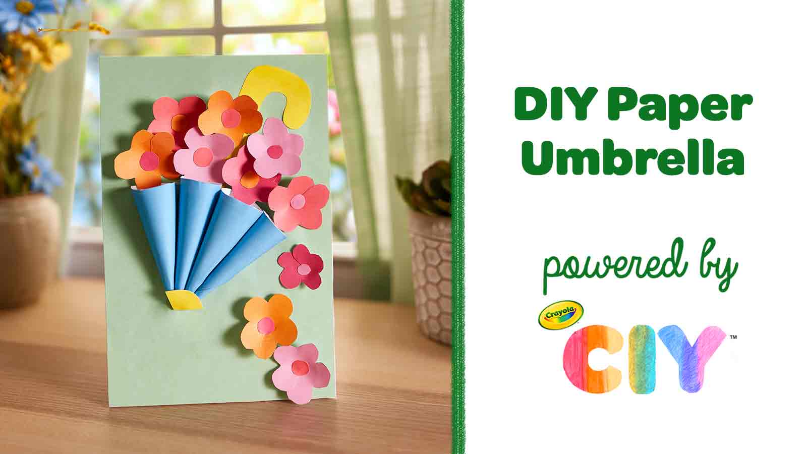Diy paper umbrella for spring crafts ciy diy crafts for kids and adults