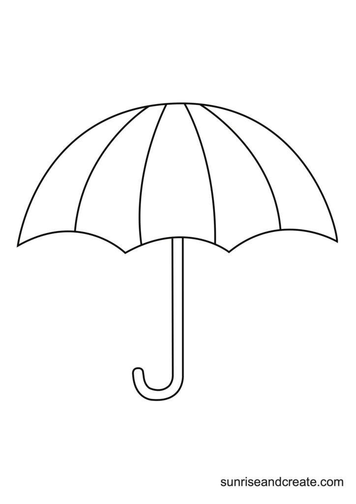 Free printable umbrella templates different designs sizes