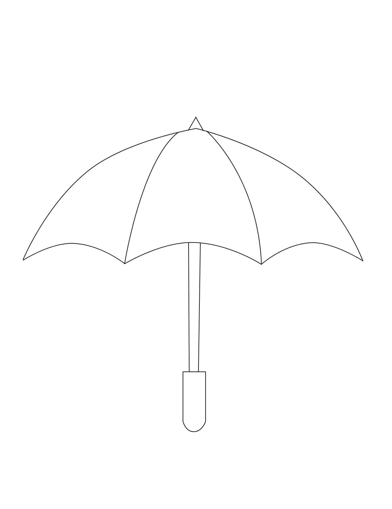 Good umbrella coloring page