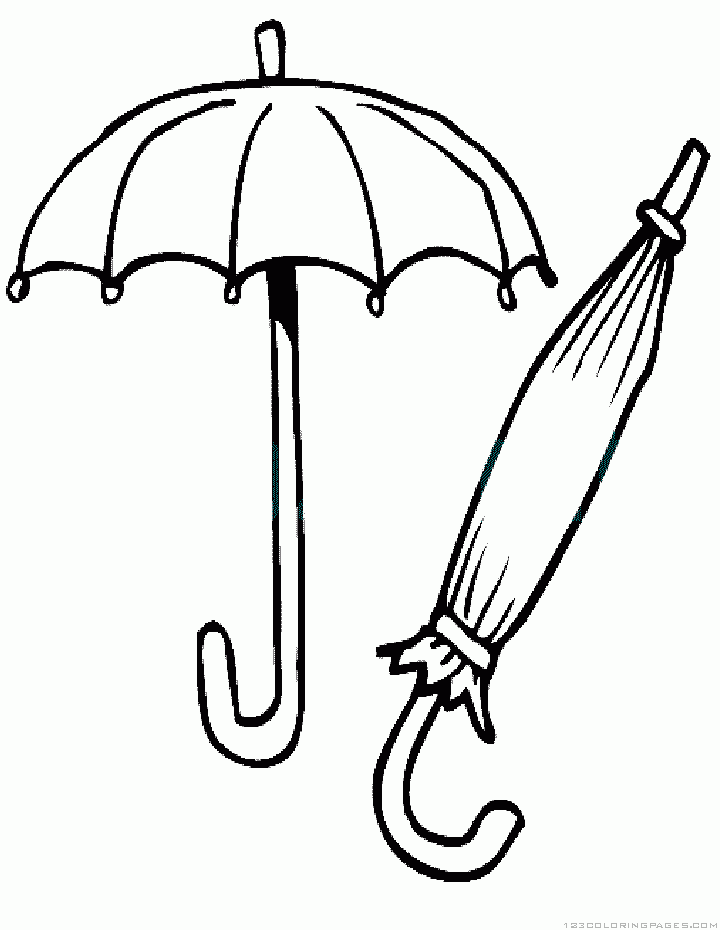 Umbrella coloring pages