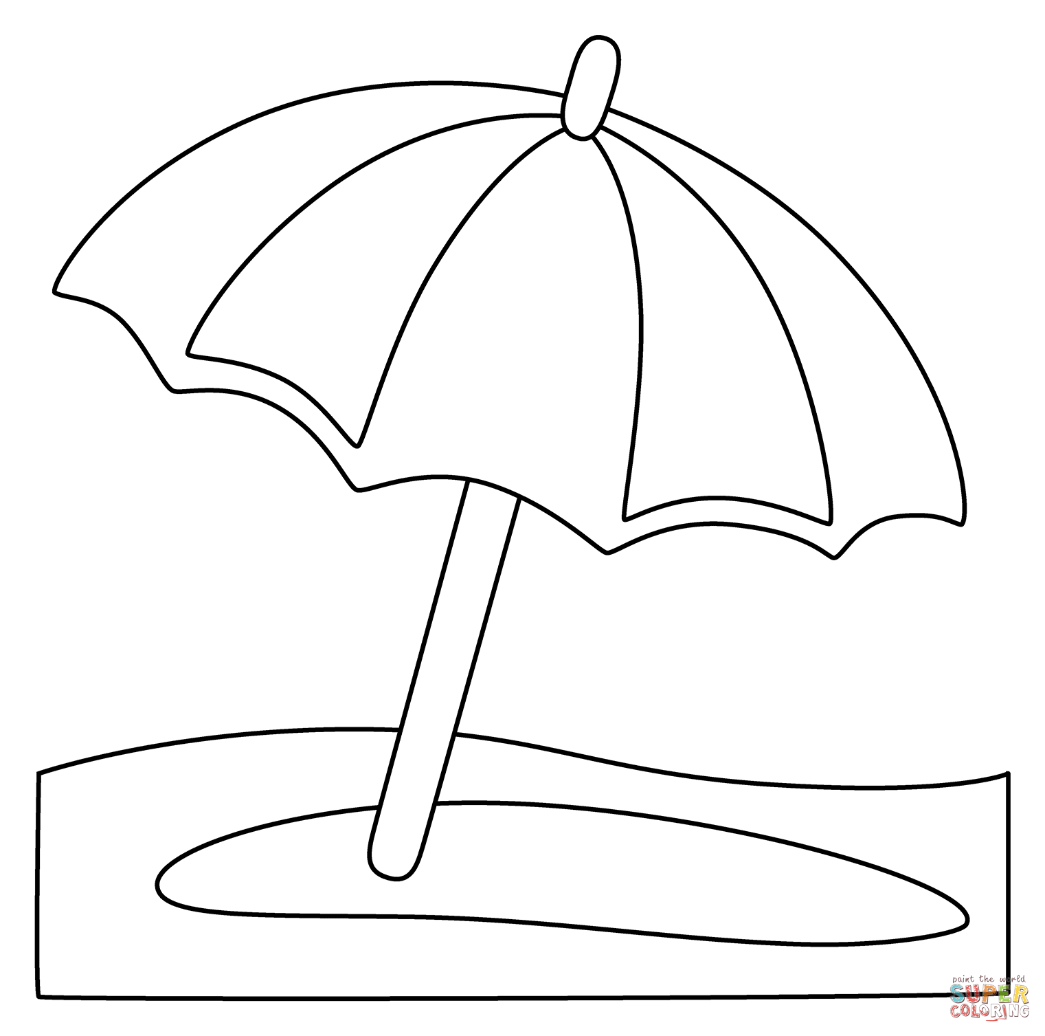 Umbrella on ground emoji coloring page free printable coloring pages