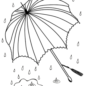 Umbrella coloring pages printable for free download