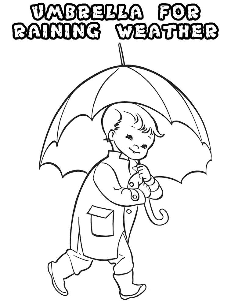 Umbrella coloring pages