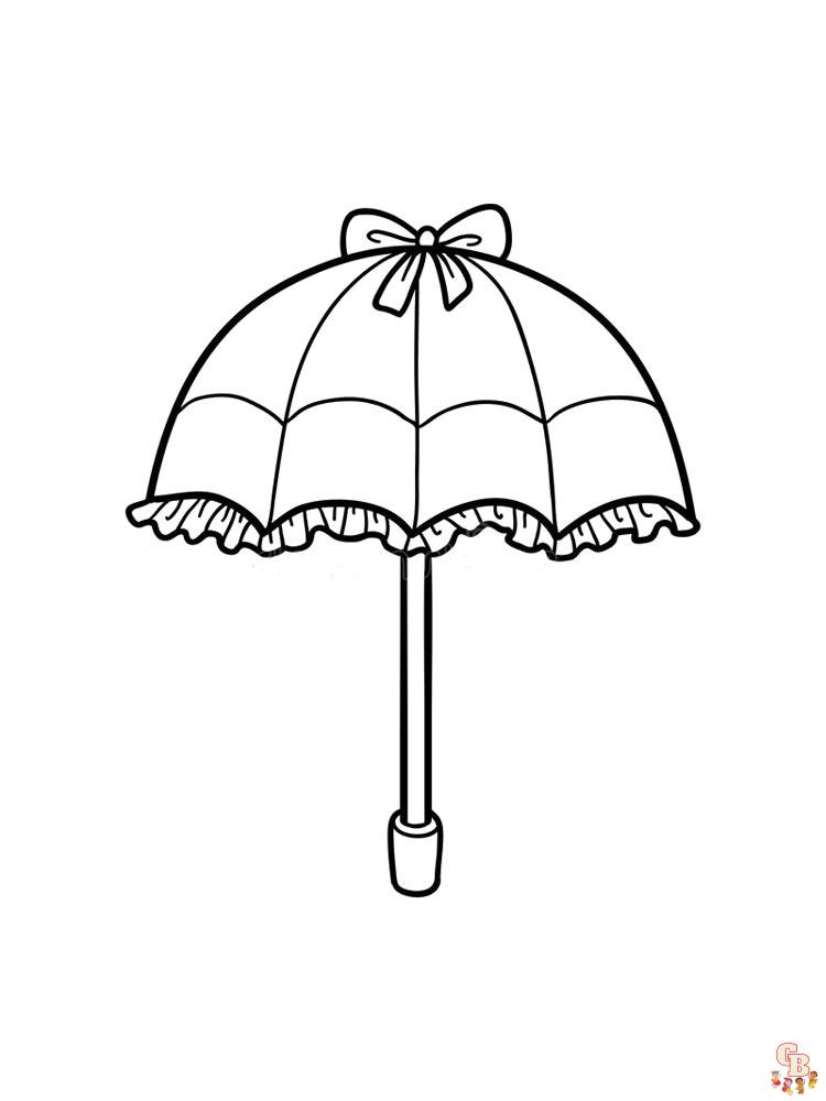 Umbrella coloring pages free printable and easy to use