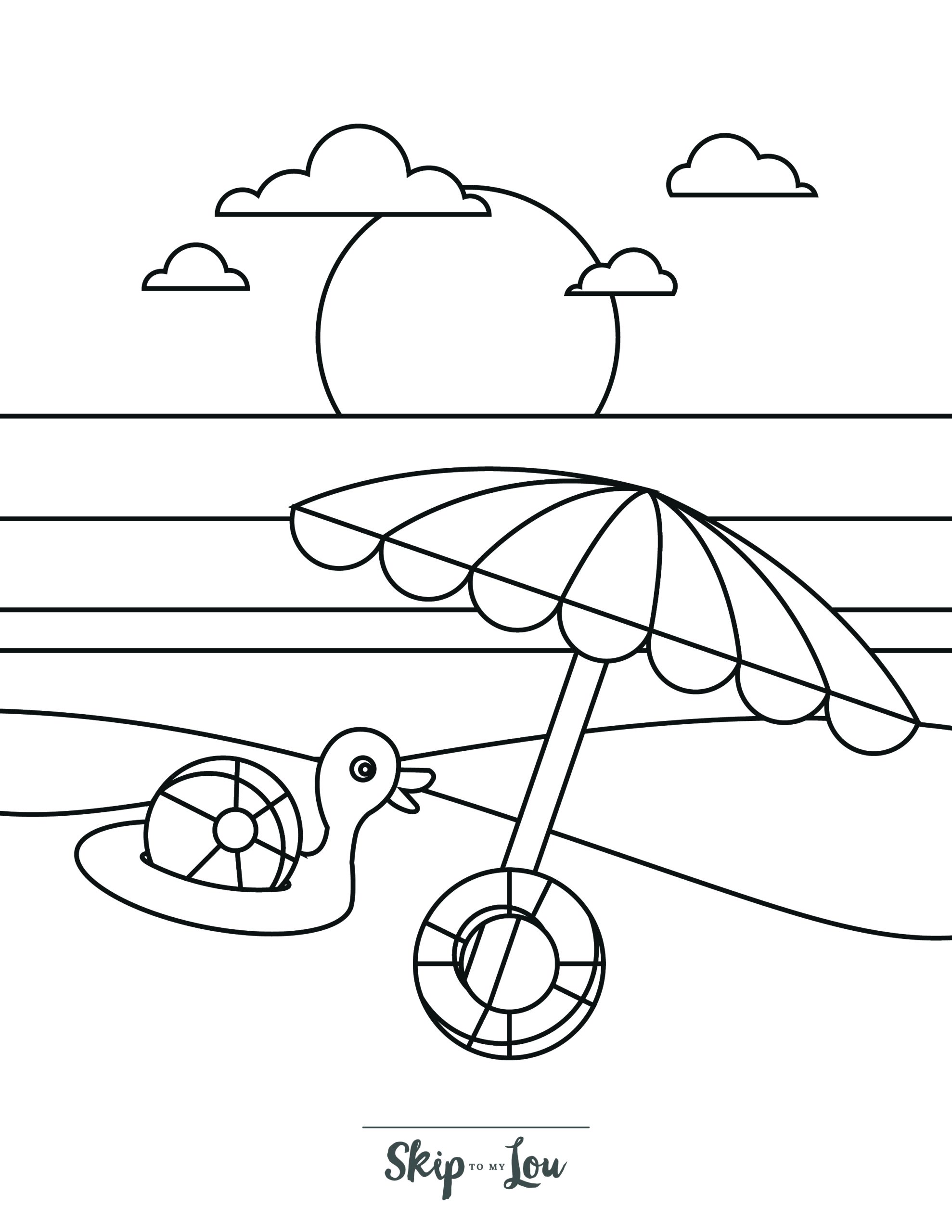 Fun printable beach coloring pages with free download skip to my lou