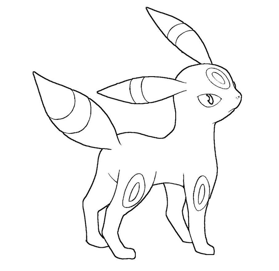 Umbreon lineart by skylight on