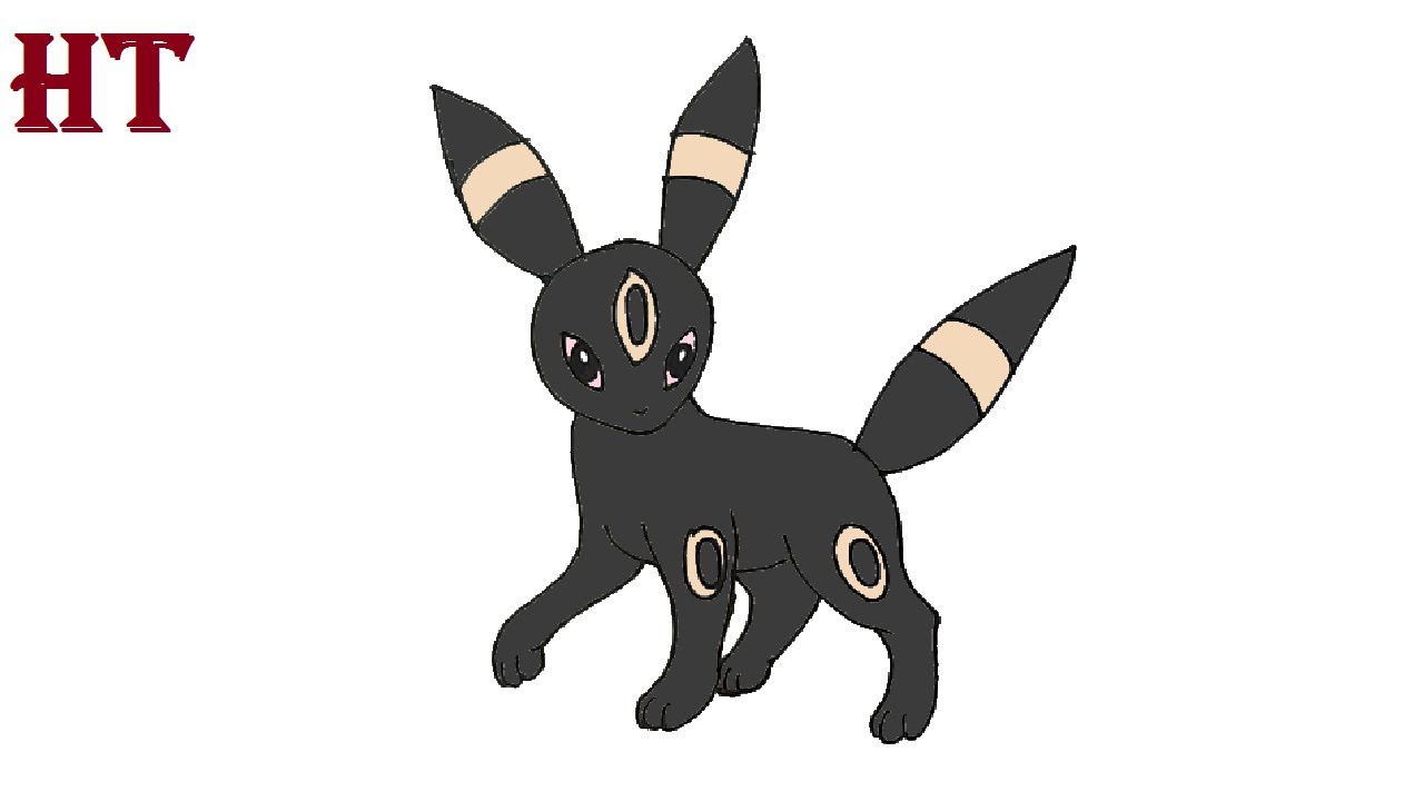 How to draw umbreon step by step pokemon drawing