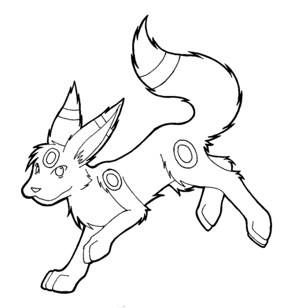 Umbreon line art by mikiri