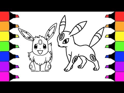 Pokemon coloring pages eevee evolution to umbreon i colouring book fun